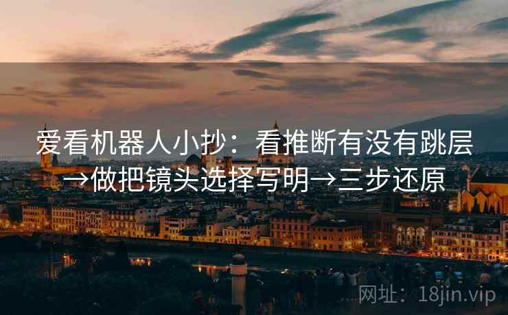 爱看机器人小抄：看推断有没有跳层→做把镜头选择写明→三步还原